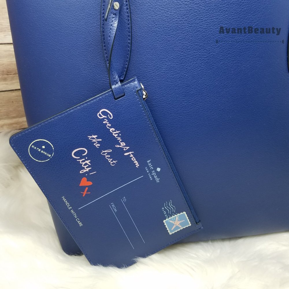 Kate Spade Large Reversible Tote Off The Grid Blue - Picture 10 of 16